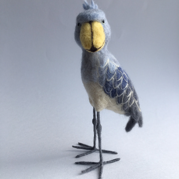 受注制作》羊毛フェルトのハシビロコウ 羊毛フェルト あやふく 受注制作》羊毛フェルトのハシビロコウ 羊毛フェルト あやふく