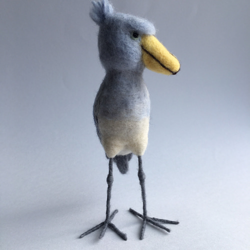 受注制作》羊毛フェルトのハシビロコウ 羊毛フェルト あやふく 受注制作》羊毛フェルトのハシビロコウ 羊毛フェルト あやふく