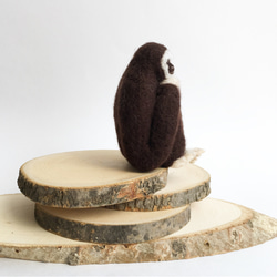 《受注制作》羊毛フェルトのシロテテナガザル 2枚目の画像