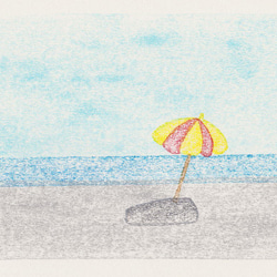 小さな額絵・浜辺 (841) 2枚目の画像