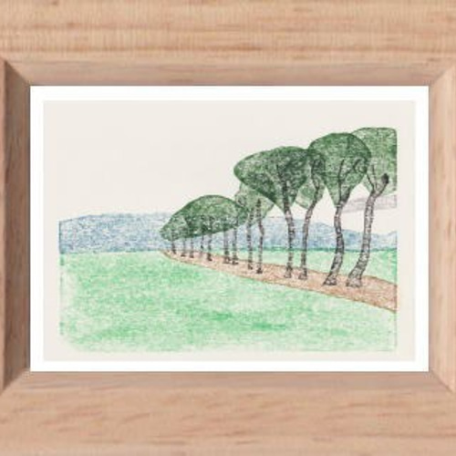 こまち絵画7点 小さな額絵・畦道 (847) 版画 hiro 通販 11196329｜Creema(クリーマ)