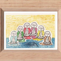 小さな額絵・六地蔵 (784) 版画 hiro 通販 4646306｜Creema(クリーマ