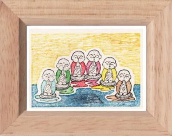小さな額絵・六地蔵 (784) 版画 hiro 通販 4646306｜Creema