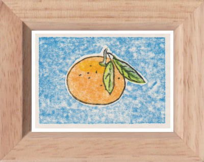 みかん 蜜柑 美術品 額装 油彩 絵画 油絵 サイズ約57.5×38×5cm