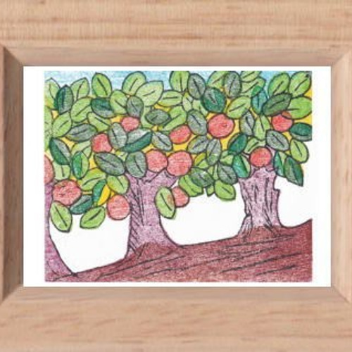 小さな額絵・実のなる木 (751) 版画 hiro 通販 4648268｜Creema