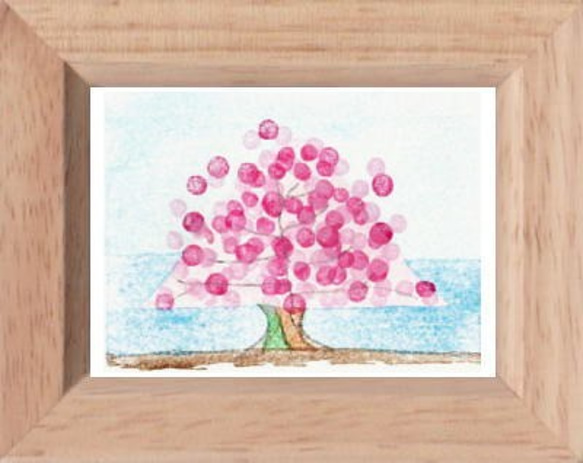 小さな額絵・一本桜 (632) 1枚目の画像