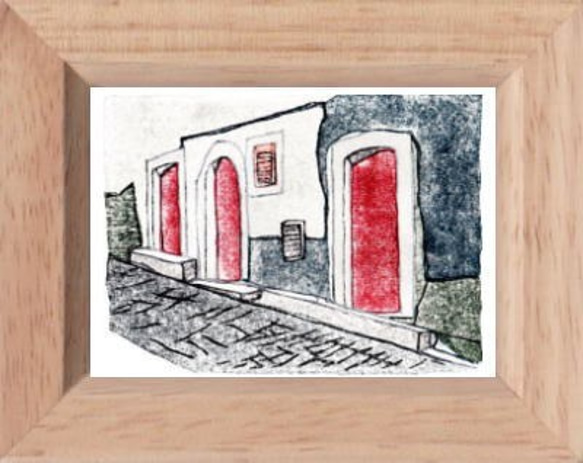 版画の絵 額装絵画 小さな額絵・道（642） 版画 hiro 通販 5023762｜Creema(クリーマ)