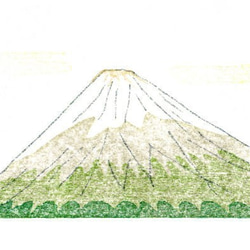 小さな額絵・雪の富士山（637） 2枚目の画像