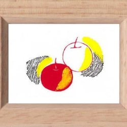 小さな額絵・りんご赤と白 (232) 1枚目の画像