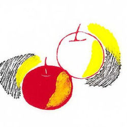 小さな額絵・りんご赤と白 (232) 2枚目の画像