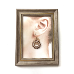 double hoop × earrings（brown） 2枚目の画像