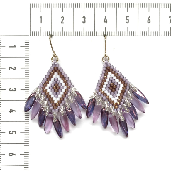 new♡ ◇fringe × earrings◇（lavender） 4枚目の画像