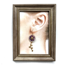 new♡beads × earrings(purple・lavender) 3枚目の画像