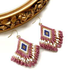 ◇fringe × earrings◇(pink) 1枚目の画像