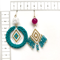 【creema限定 夏の福袋】turquoise earrings 2点set 4枚目の画像