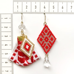 【creema限定 夏の福袋】red earrings【2点set】 4枚目の画像