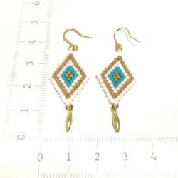 再販32♡【人気no.1】◇beads × earrings◇（turquoise） 3枚目の画像