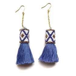 tassel × eariings（blue） 2枚目の画像