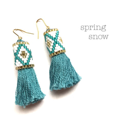 tassel × earrings(turquoise) 1枚目の画像