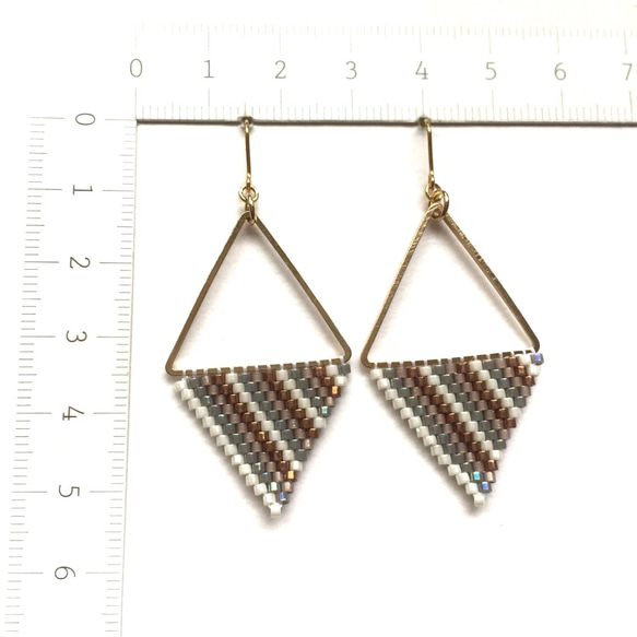 再販6♡ △triangle × earrings△（beige） 3枚目の画像