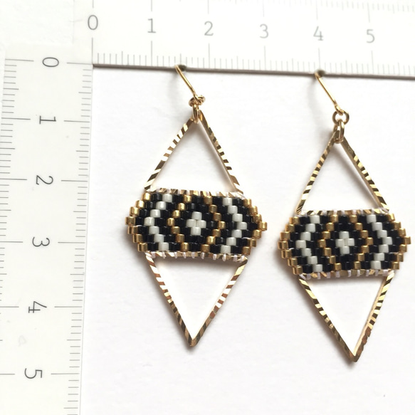 ◇native earrings◇（black） 3枚目の画像