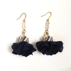 flower tassel × navy 2枚目の画像