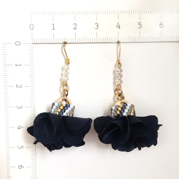 flower tassel × navy 3枚目の画像