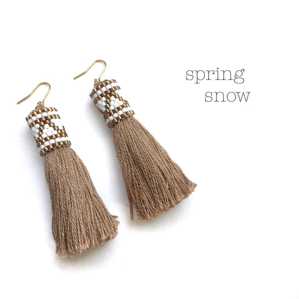 【残1】native × tassel L(beige) 1枚目の画像