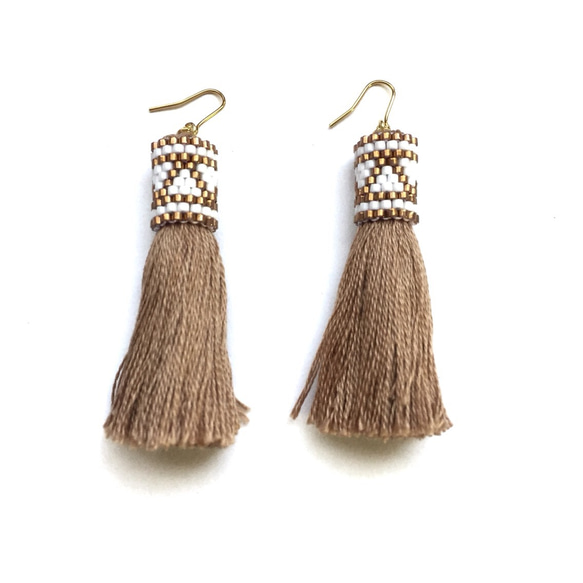 【残1】native × tassel L(beige) 2枚目の画像