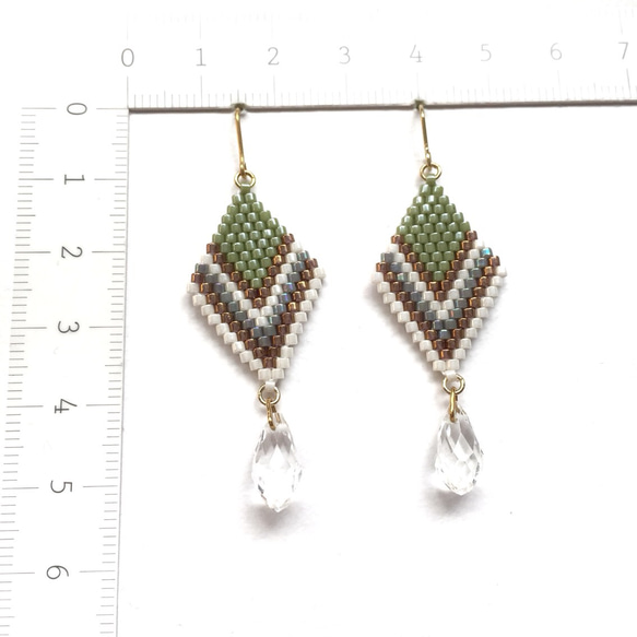 beads × earrings（khaki） 3枚目の画像