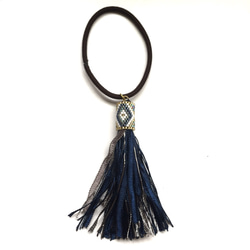 tassel × hair band(navy) 2枚目の画像