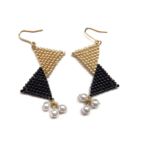 再販♡ △bi-color  earrings△ 2枚目の画像