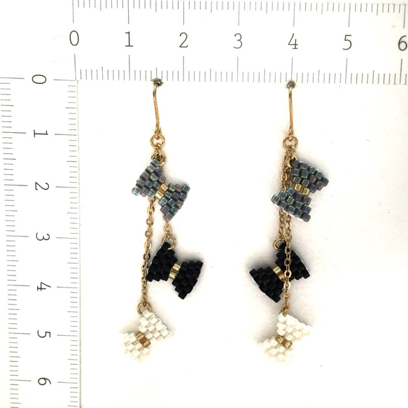 再販♡10 triple ribbon earrings 3枚目の画像