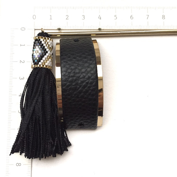 hair stitck × tassel（black） 4枚目の画像