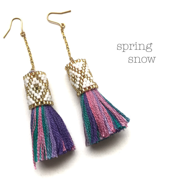 再販3♡tassel × earrings（mixed colors） 1枚目の画像