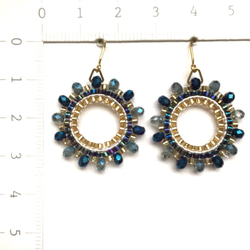 再販♡ hoop × earrings（navy） 3枚目の画像