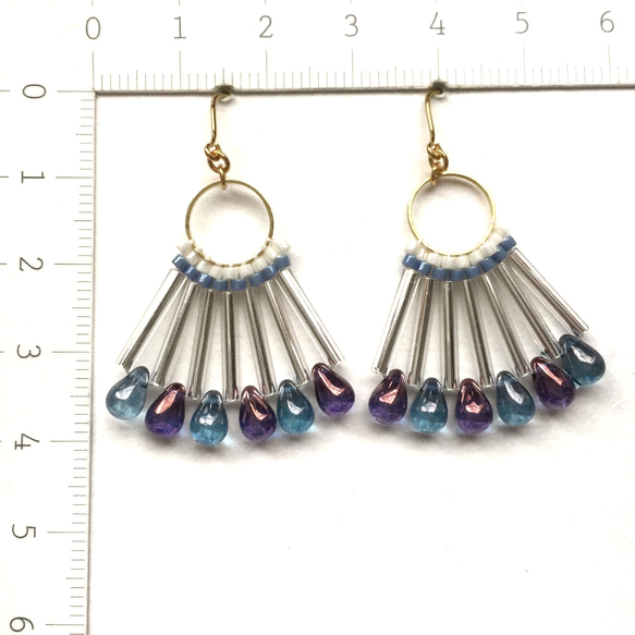 rain drops × earrings（紫陽花） 3枚目の画像