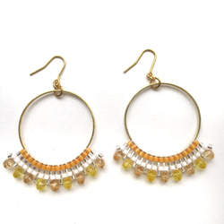 hoop × earrings（orange） 2枚目の画像