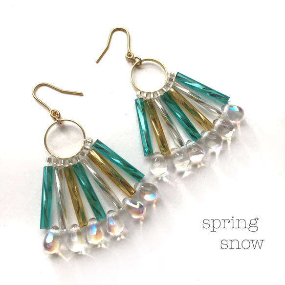 rain drops × earrings（turquoise） 1枚目の画像