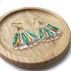 rain drops × earrings（turquoise） 3枚目の画像