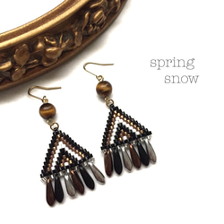 再販♡ fringe × earrings（black） 1枚目の画像