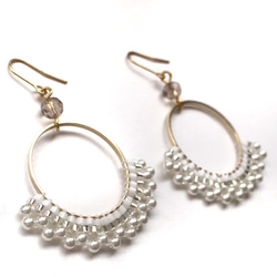 NEW♡hoop pearl earrings 2枚目の画像