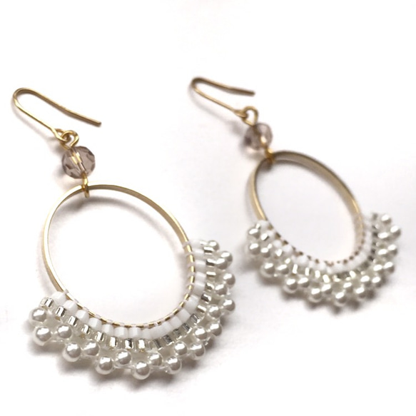 NEW♡hoop pearl earrings 2枚目の画像