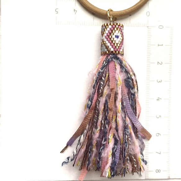 【creema限定】再販4♡tassel hair tie (pink mix) 4枚目の画像