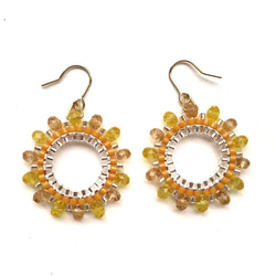 hoop × earrings（orange） 2枚目の画像