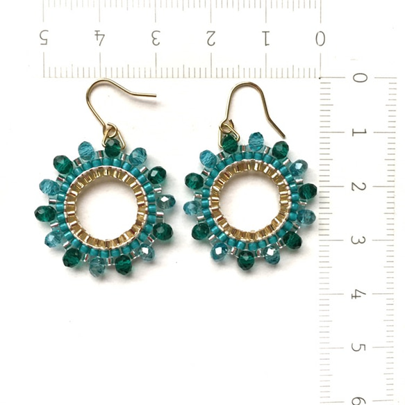 再販♡hoop × earrings（turquoise） 3枚目の画像