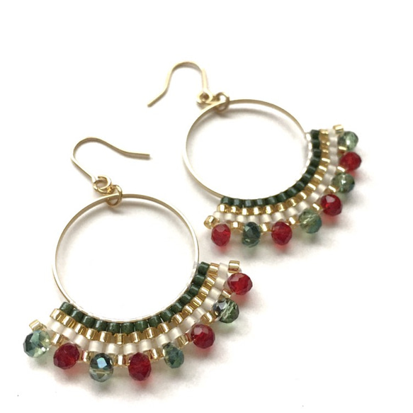 【期間限定】hoop × earrings（Xmas color） 3枚目の画像