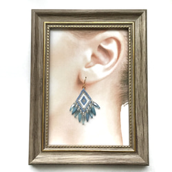 再販2♡ ◇fringe × earrings◇（light blue） 2枚目の画像