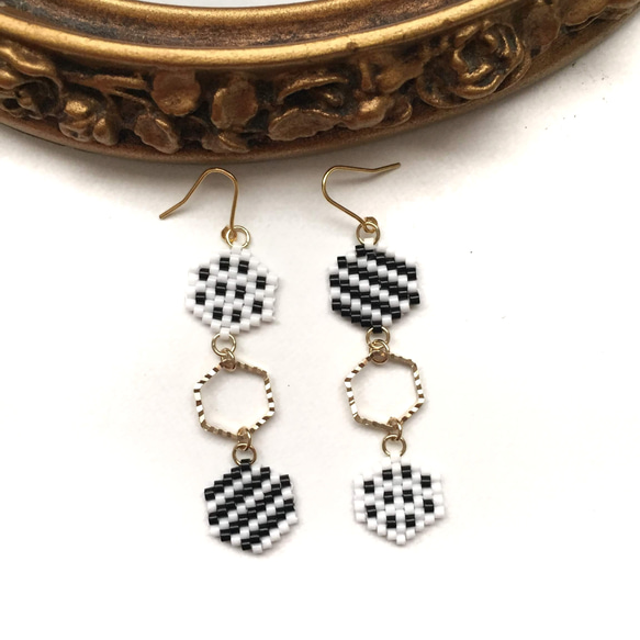 再販♡dot・stripe × earrings 3枚目の画像