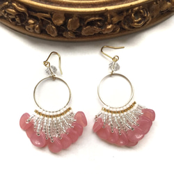 fringe × earrings（opal pink） 3枚目の画像